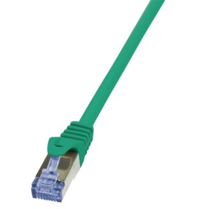PATCH CORD S/FTP LOGILINK Cat6a, LSZH, cupru, 7.5 m, verde, AWG26, dublu ecranat "CQ3085S" (timbru verde 0.8 lei)