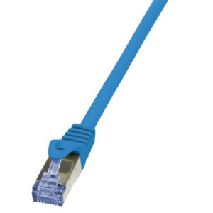 PATCH CORD S/FTP LOGILINK Cat6a, LSZH, cupru, 7.5 m, albastru, AWG26, dublu ecranat "CQ3086S" (timbru verde 0.8 lei)