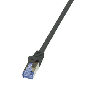 PATCH CORD S/FTP LOGILINK Cat7, LSZH, cupru, 600MHz, mufe RJ45 Cat6a, 1 m, negru, AWG26, dublu ecranat "CQ4033S" (timbru verde 0.08 lei)
