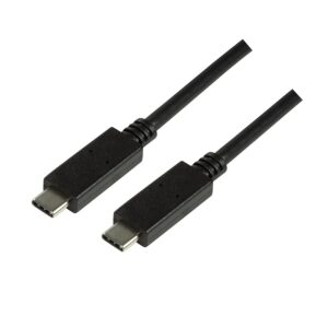 CABLU alimentare si date LOGILINK, pt. smartphone, USB 3.2, USB Type-C (T) la USB Type-C (T), 1m, negru, "CU0129" (timbru verde 0.08 lei)