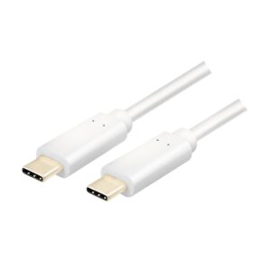 CABLU alimentare si date LOGILINK, pt. smartphone, USB 3.2, USB Type-C (T) la USB Type-C (T), 1m, alb, "CU0131" (timbru verde 0.08 lei)