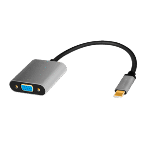 ADAPTOR video LOGILINK, adaptor USB-C (T) la VGA (M), 0.15m, conectori auriti, rezolutie maxima Full HD (2048 x 1536), aluminiu, dublu ecranaj, negru-gri, "CUA0104" (timbru verde 0.18 lei)