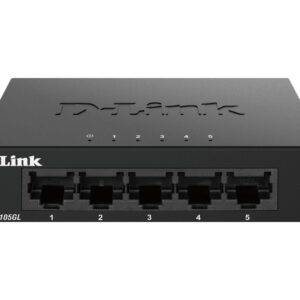 SWITCH D-Link  5 porturi Gigabit, carcasa metalica, "DGS-105GL" (timbru verde 2 lei)