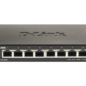 SWITCH D-LINK SMART  8 porturi Gigabit  carcasa metalica, "DGS-1100-08V2" (timbru verde 2 lei)