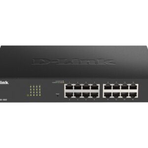 SWITCH D-LINK SMART 16 porturi Gigabit  carcasa metalica, rackabil, "DGS-1100-16V2" (timbru verde 2 lei)