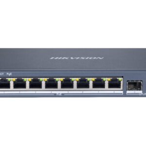 SWITCH. PoE Hikvision, port Gigabit x 8, SFP SFP x 2, managed, carcasa metalica, "DS-3E1510P-SI" (timbru verde 2 lei)