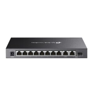 SWITCH TP-LINK Omada unmanaged, 9×Gigabit RJ45, and 1×Gigabit combo SFP/RJ45 Port (8 porturi POE+ buget total 123W), carcasa metalica "DS110GMP" (timbru verde 2 lei)