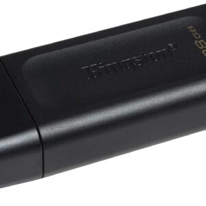 MEMORIE USB 3.2 KINGSTON 128 GB, cu capac, carcasa plastic, negru, "DTX/128GB" (timbru verde 0.03 lei)
