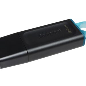 MEMORIE USB 3.2 KINGSTON 64 GB, cu capac, carcasa plastic, negru, "DTX/64GB" (timbru verde 0.03 lei)