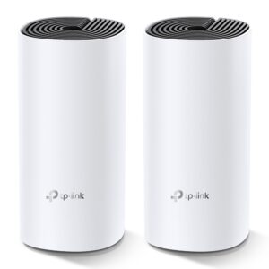 MESH TP-LINK, wireless, router AC1200, pt interior, 1200 Mbps, port LAN, WAN, 2.4 GHz | 5 GHz, antena interna x 2, standard 802.11ac, "Deco M4(2-pack)" (timbru verde 2.00 lei)
