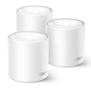 MESH TP-LINK, wireless, router AX3000, pt interior, 3000 Mbps, port LAN, WAN, 2.4 GHz | 5 GHz, antena interna x 2, standard 802.11ax, "Deco X50(3-pack)" (timbru verde 2.00 lei)