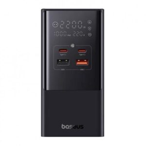INCARCATOR RETEA Baseus GaN Powerstrip, Quick Charge 100W, 2 x AC, 2 x USB Type-C Output 5V/3A, 2 x USB, lungime cablu 1.5m, negru "E00023609113-00" (timbru verde 0.18 lei) - 6932172635855