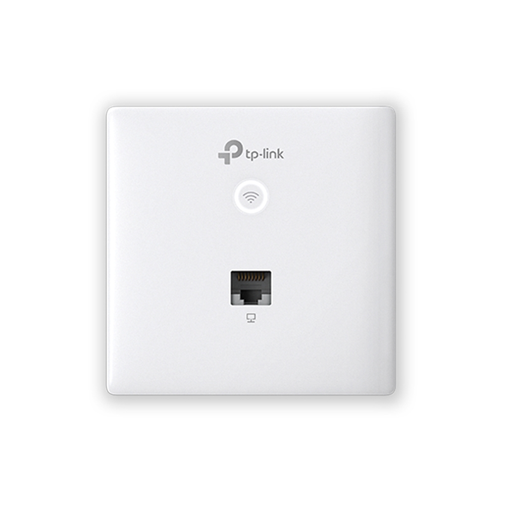 ACCESS POINT TP-LINK wall-plate, wireless 1200Mbps, 2 x Gigabit port, 2 antene interne, alimentare PoE, montare in perete "EAP230-Wall" (timbru verde 0.8 lei)