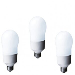 SET 3 becuri fluorescent Panasonic, soclu E27, putere 24W, forma oval, lumina alb rece, alimentare 220 - 240 V, "EFA24E672V-3" (timbru verde 1.35 lei)