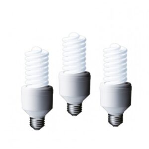 SET 3 becuri fluorescent Panasonic, soclu E27, putere 24W, forma spirala, lumina alb calda, alimentare 220 - 240 V, "EFD24E282V-3" (timbru verde 1.35 lei)