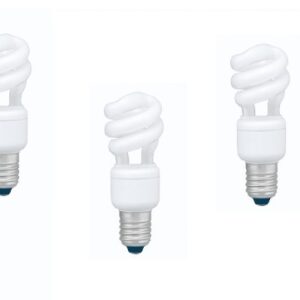 SET 3 becuri fluorescent Panasonic, soclu E27, putere 8W, forma spirala, lumina alb calda, alimentare 220 - 240 V, "EFD8E27HD3E-3" (timbru verde 1.35 lei)