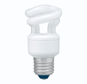 BEC fluorescent Panasonic, soclu E27, putere 8W, forma spirala, lumina alb rece, alimentare 220 - 240 V, "EFD8E65HD3E" (timbru verde 0.45 lei)