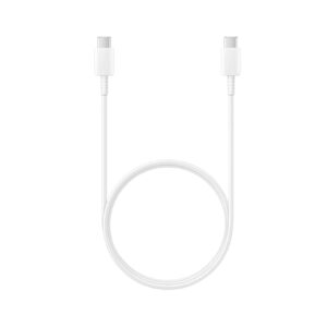 CABLU alimentare smartphone Samsung, USB Type-C (T) la USB Type-C (T), cauciuc, lungime 1 m, alb, "EP-DA705BWEGWW" (timbru verde 0.08 lei)