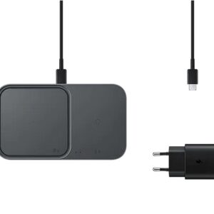 Wireless Charger Duo 15W Super Fast Wireless Charge; Travel Adapter 25W Super Fast Charge; USB-C to USB-C Cable, 1m; Black "EP-P5400TBEGEU" (timbru verde 0.18 lei)