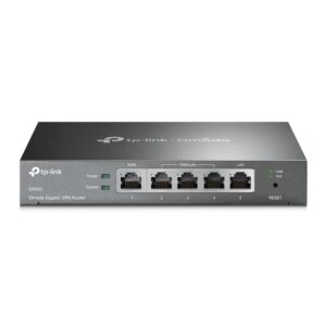 ROUTER TP-LINK wired Gigabit, 1 Gigabit WAN + 1 Gigabit LAN + 3 Changeable Gigabit WAN/LAN Ports , tehnologie VPN "ER605" (timbru verde 0.8 lei)