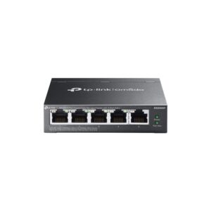 SWITCH TP-LINK Omada easy managed, 5 porturi Gigabit (4 porturi POE+ buget total 65W), carcasa metalica "ES205GP" (timbru verde 2 lei)