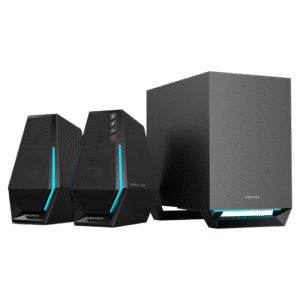 BOXE EDIFIER Gaming 2.1, RMS: 30W(2 x 7.5W + 15W), bass 4",control volum,BT/USB-A/USB-C/AUX, sound mode:Music/Game/Movie, 10 x LED RGB, frecv. rasp 93Hz-20KHz, USB power,black, "G1500MAX-BK" (timbru verde 4 lei)