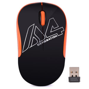 MOUSE A4tech, PC sau NB, wireless, 2.4GHz, optic, 1000 dpi, butoane/scroll 3/1, , negru / portocaliu, 45507104 "G3-300N-BO" (timbru verde 0.18 lei)