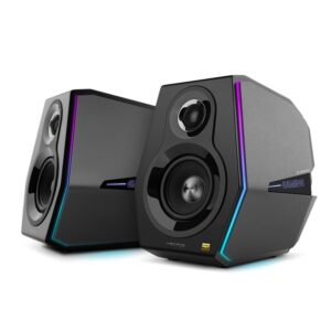 BOXE EDIFIER Gaming 2.0,RMS:88W (2x12W, 2x32W),bass 4",ctr vol, BT/USB/AUX/Optical/Coaxial,sound mode:Music/Game/Movie,11xLED RGB,frecv. rasp 55Hz-20KHz,220V, black, "G5000-BK" (timbru verde 0.8 lei)
