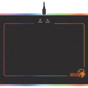 Mouse PAD GENIUS, "GX-Pad 600H RGB", gaming , cu led, cauciuc si material textil, 320 x 250 x 5.5 mm, negru , iluminat RGB, "31250006400"
