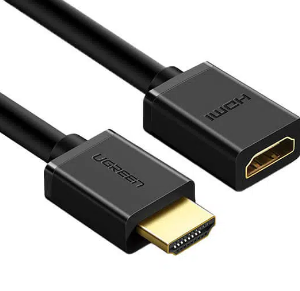 CABLU video Ugreen, "HD107" adaptor HDMI (T) la HDMI (M), rezolutie maxima 4K UHD (3840 x 2160) la 60 Hz, conectori auriti, 1m, negru "10141" (timbru verde 0.18 lei) - 6957303811410