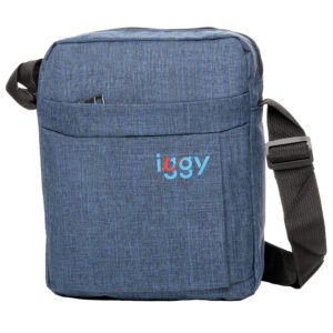 GEANTA CROSSBODY Iggy,1 bretea, 1 compartiment principal,1 compartiment frontal, 21x26x5.6cm, polyester,albastru "IGSB-CROSS-BL"