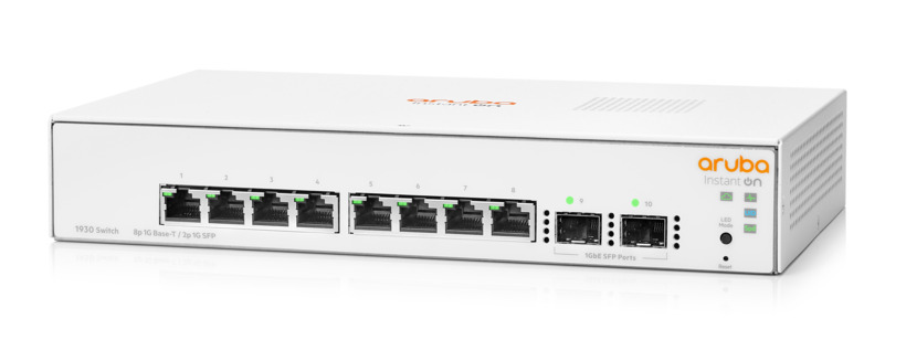 SWITCH HP, Aruba, Gigabit x 8, SFP x 2, "JL680A" (timbru verde 2 lei)