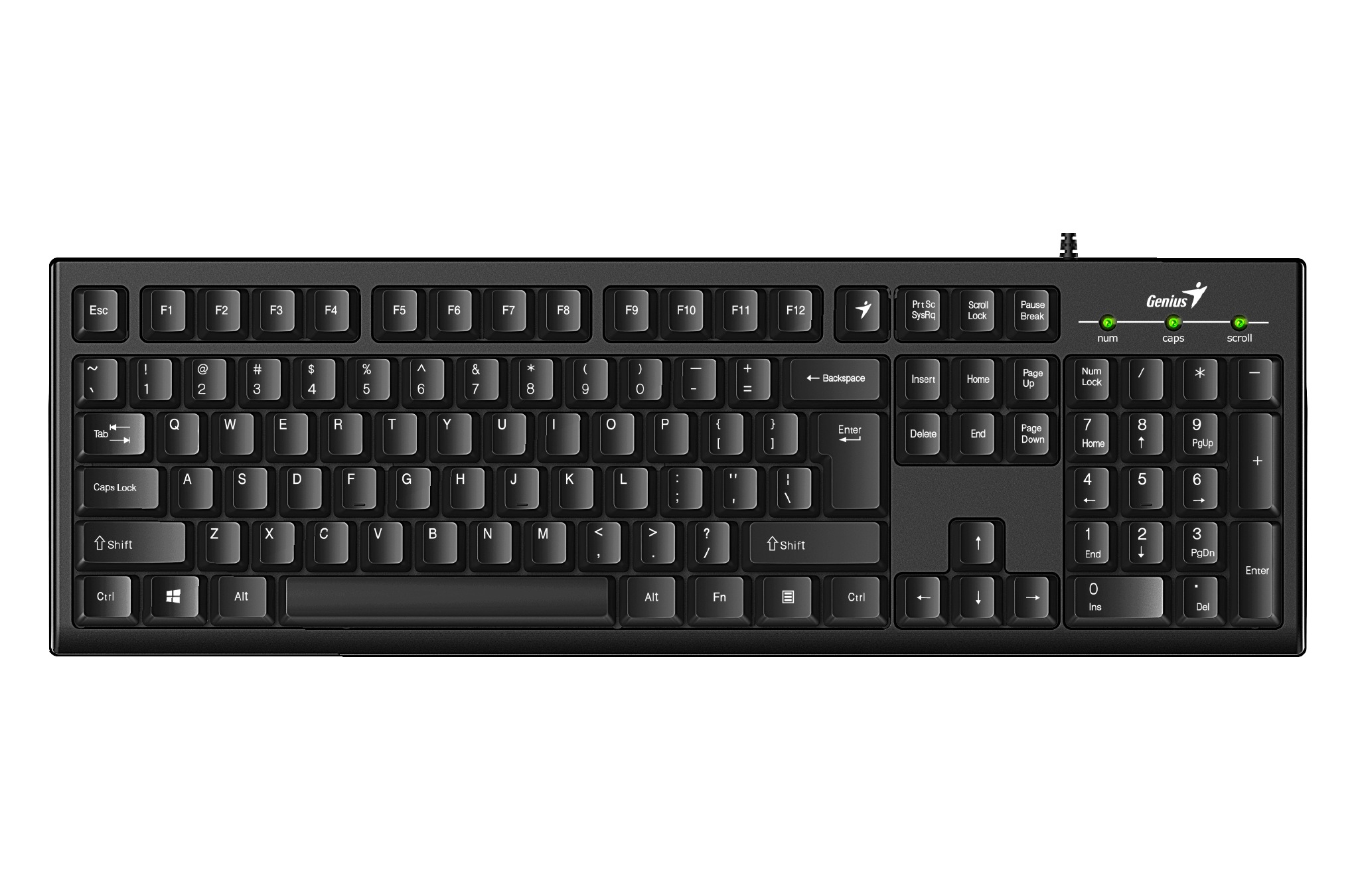 TASTATURA GENIUS USB, 104 taste, black, "Smart KB-100" "31300005400"  (timbru verde 0.8 lei)