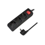 PRELUNGITOR LOGILINK, Schuko x 3, cablu 3G 1.5mm2, 230 V/16 A, 50 Hz, max. 3500 W, buton intrerupator iluminat, IP20, 1.4m, negru, "LPS206B" (timbru verde 0.8 lei)