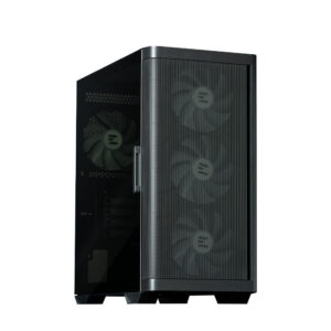 CARCASA Zalman "M4", mini tower, gaming, fara sursa, suporta 8xfan, 6xfan inclus, PSU shroud, USB 3.1 gen1 x 2, USB 2.0 x 1, audio+mic, negru, "M4 Black" (timbru verde 0.24lei)