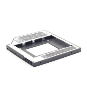 RACK intern  GEMBIRD, tip caddy 12.7mm, 5.25 inch la 2.5 inch, S-ATA, interfata PC S-ATA, metal, negru, "MF-95-02" (timbru verde 0.8 lei)
