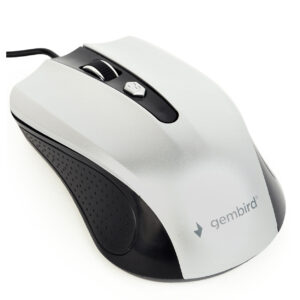 MOUSE GEMBIRD, PC sau NB, cu fir, USB, optic, 1200 dpi, butoane/scroll 4/1, , negru / gri, "MUS-4B-01-BS" (timbru verde 0.18 lei)
