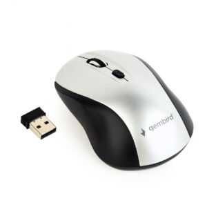 MOUSE GEMBIRD, PC sau NB, wireless, 2.4GHz, optic, 1600 dpi, butoane/scroll 4/1, , negru / gri, "MUSW-4B-02-BS" (timbru verde 0.18 lei)