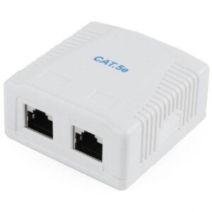 PRIZA RJ45 GEMBIRD Cat5e. pt. FTP, 2 x RJ45, include kit montare, white, "NCAC-2F5E-01"