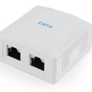 PRIZA RJ45 GEMBIRD Cat6. pt. FTP, 2 x RJ45, include kit montare, white, "NCAC-2F6-01"