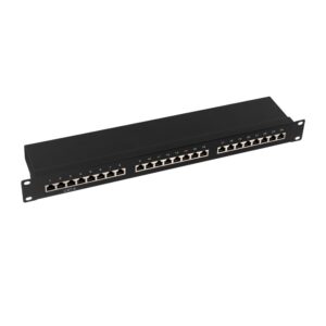 PATCH PANEL LOGILINK 24 porturi, STP, Cat6, 1U pentru rack 19", black, "NP0055"