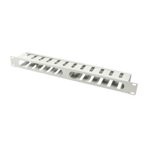 PANOU gestionare cabluri LOGILINK, tip masca orizontala perforata | masca orizontala cu capac detasabil, 19 inch, 1U, gri, "ORCC01G"