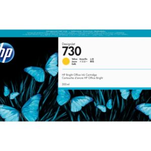 Cartus Cerneala Original HP Yellow, nr.730, pentru Designjet T1600|Designjet T1700|Designjet T2600, 300ml, (timbru verde 0.15 lei), "P2V70A"