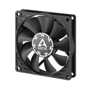 Ventilator Arctic "P8 Slim PWM", 80mm, 300-3000 RPM, FDB, 22.5 cfm, 4pin conector + 4 pin socket, negru, "ACFAN00295A" (timbru verde 0.18lei) - 4895213704199