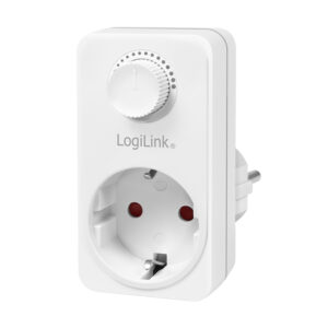 ADAPTOR LOGILINK, Schuko x 1, functie ajustare luminoasa, indicator led, IP20, 230 V/16 A, 50 Hz, 20-400 W pentru becuri luminoase, alb "PA0151" (include TV 0.18lei)