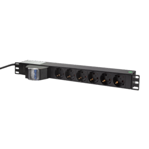 PDU LOGILINK 1U pt. rack 19 inch, 6 prize Schuko, intrare Schuko, max 16 A, circuit intrerupere 2 poli, 2 m, "PDU6C02" (timbru verde 0.8 lei)