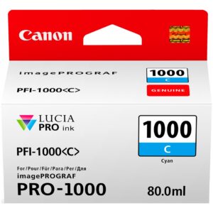Cartus Cerneala Original Canon Cyan, PFI-1000C, pentru IPF PRO-1000, , (timbru verde 0.15 lei),NOPP, "0547C001AA"