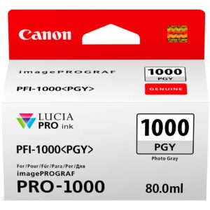Cartus Cerneala Original Canon Light Grey, PFI-1000PGy, pentru IPF PRO-1000, , (timbru verde 0.15 lei),NOPP, "0553C001AA"