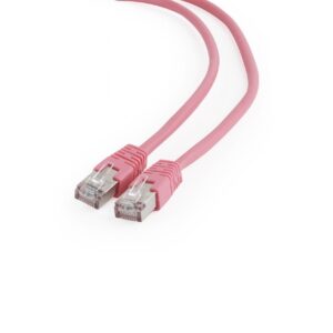 PATCH CORD FTP GEMBIRD Cat6, cupru-aluminiu, 1 m, roz, AWG26, ecranat "PP6-1M/RO" (timbru verde 0.08 lei)