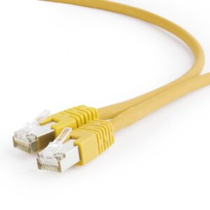 PATCH CORD S/FTP GEMBIRD Cat6a, LSZH, cupru,  5 m, galben, AWG27, dublu ecranat "PP6A-LSZHCU-Y-5M" (timbru verde 0.18 lei)